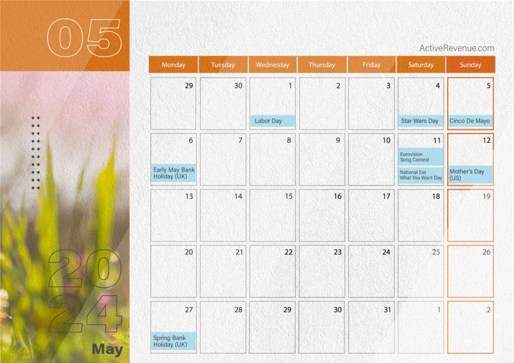 calendar May 2024